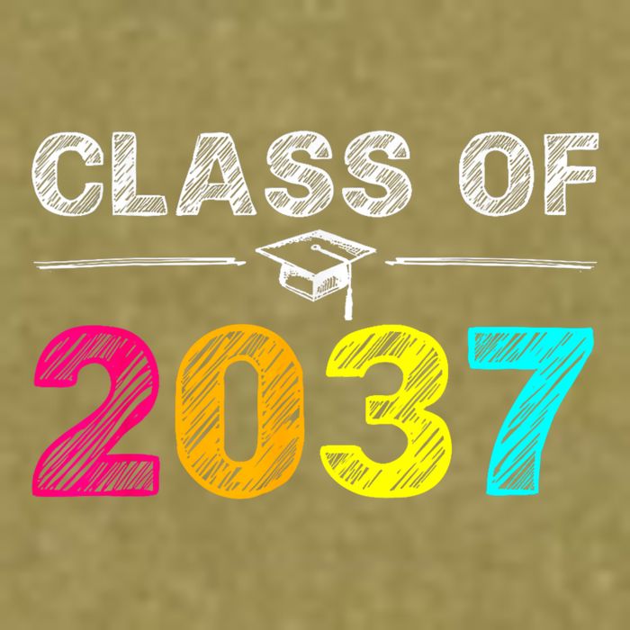 Class Of 2037 Grow With Me First Day Of School Graduation Garment-Dyed Women's Muscle Tee