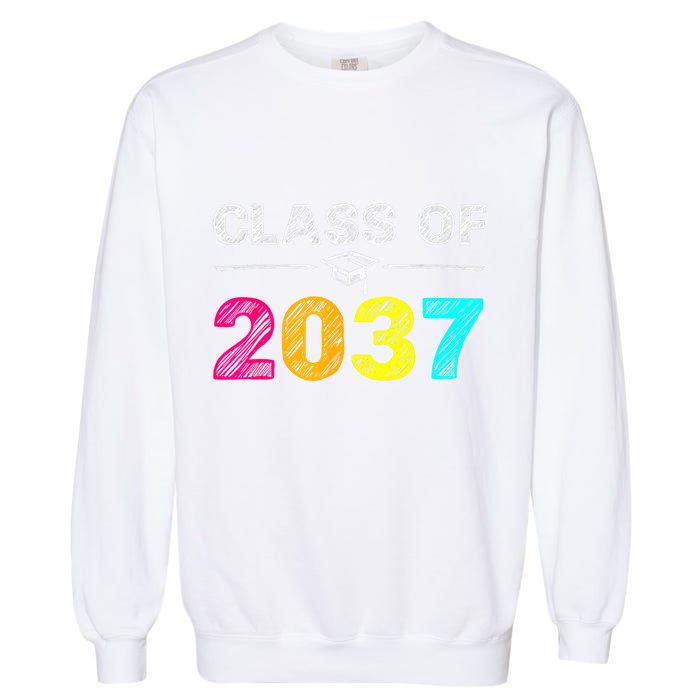 Class Of 2037 Grow With Me First Day Of School Graduation Garment-Dyed Sweatshirt
