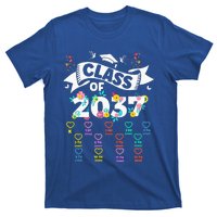 Class Of 2037 Grow With Me Checklist Graduation Floral T-Shirt