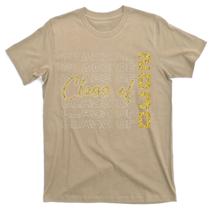 Class Of 2030 Grow With Me Graduation First Day Of School T-Shirt