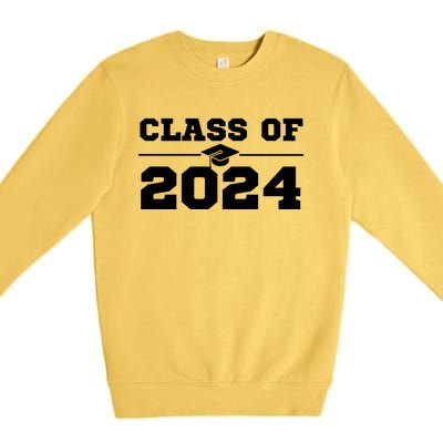 Class Of 2024 Gift Senior Year 24 Back To School Colors Gift Premium Crewneck Sweatshirt