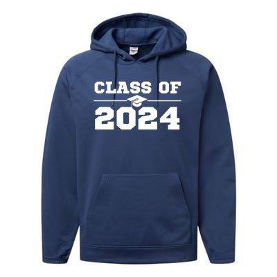 Class Of 2024 Gift Senior Year 24 Back To School Colors Gift Performance Fleece Hoodie