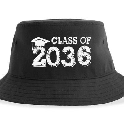 Class Of 2036 Grow With Me Handprints Space On Back Gift Sustainable Bucket Hat