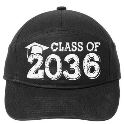 Class Of 2036 Grow With Me Handprints Space On Back Gift 7-Panel Snapback Hat