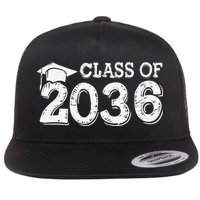 Class Of 2036 Grow With Me Handprints Space On Back Gift Flat Bill Trucker Hat