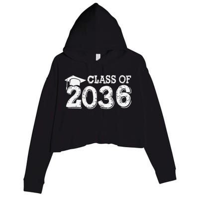 Class Of 2036 Grow With Me Handprints Space On Back Gift Crop Fleece Hoodie