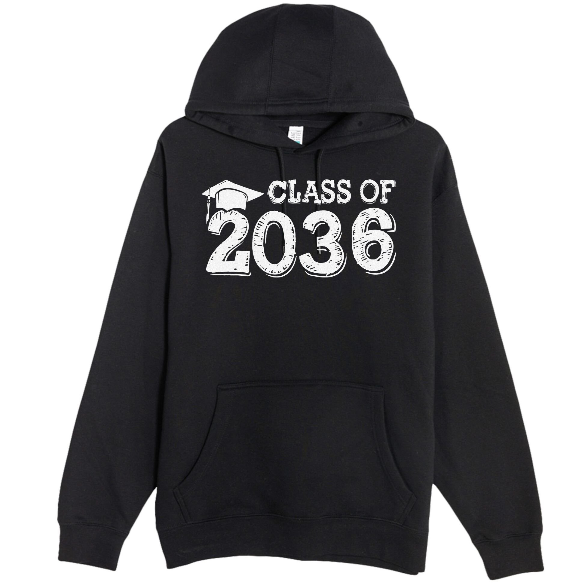 Class Of 2036 Grow With Me Handprints Space On Back Gift Premium Pullover Hoodie