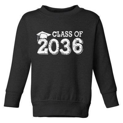 Class Of 2036 Grow With Me Handprints Space On Back Gift Toddler Sweatshirt