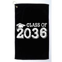 Class Of 2036 Grow With Me Handprints Space On Back Gift Golf Towel