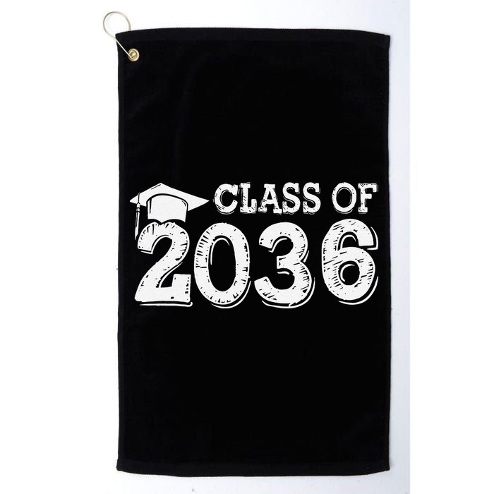 Class Of 2036 Grow With Me Handprints Space On Back Gift Golf Towel