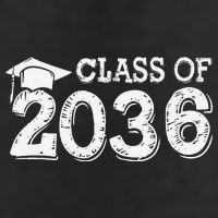 Class Of 2036 Grow With Me Handprints Space On Back Gift Golf Towel