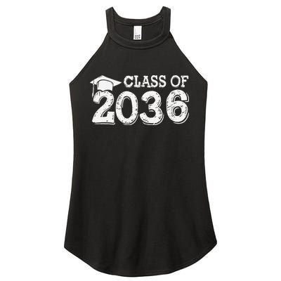 Class Of 2036 Grow With Me Handprints Space On Back Gift Women's Perfect Tri Rocker Tank