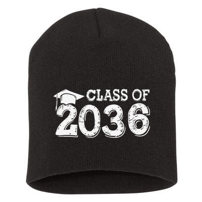 Class Of 2036 Grow With Me Handprints Space On Back Gift Short Acrylic Beanie