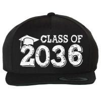 Class Of 2036 Grow With Me Handprints Space On Back Gift Wool Snapback Cap