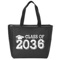 Class Of 2036 Grow With Me Handprints Space On Back Gift Zip Tote Bag