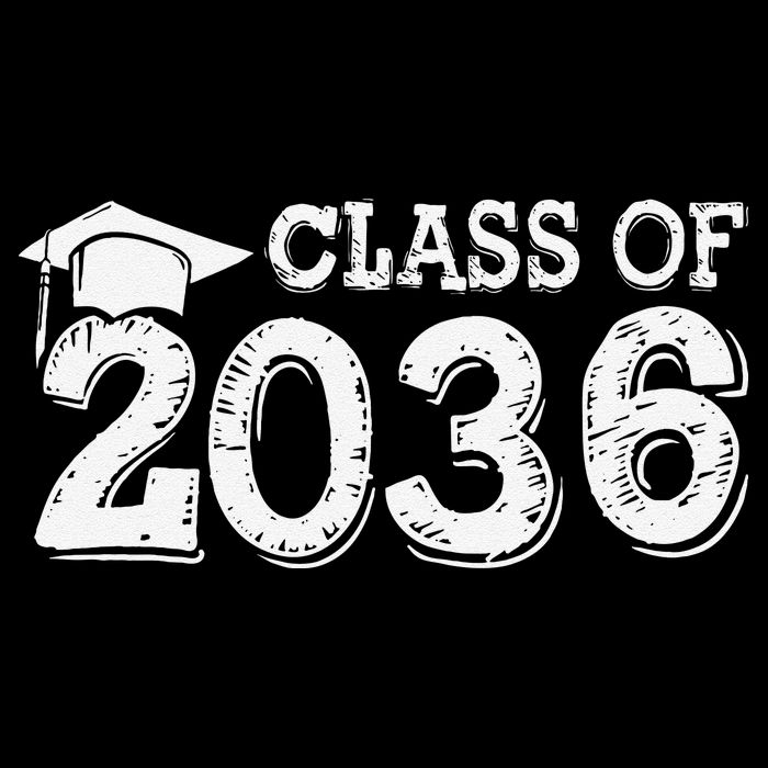 Class Of 2036 Grow With Me Handprints Space On Back Gift Zip Tote Bag