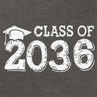 Class Of 2036 Grow With Me Handprints Space On Back Gift Cotton Canvas Backpack