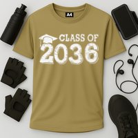 Class Of 2036 Grow With Me Handprints Space On Back Gift Performance Shirt
