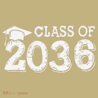 Class Of 2036 Grow With Me Handprints Space On Back Gift Performance Shirt