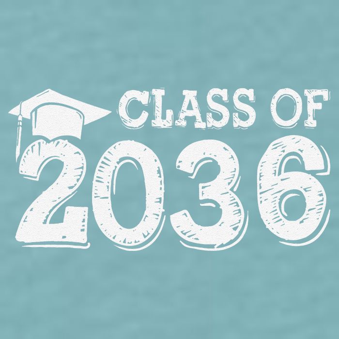 Class Of 2036 Grow With Me Handprints Space On Back Gift Sueded Cloud Jersey T-Shirt