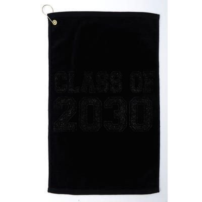 Class Of 2030 Grow With Me Graduation Vintage Platinum Collection Golf Towel