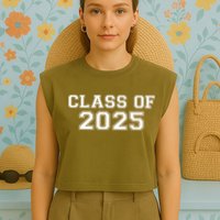 Class Of 2025 Garment-Dyed Women's Muscle Tee
