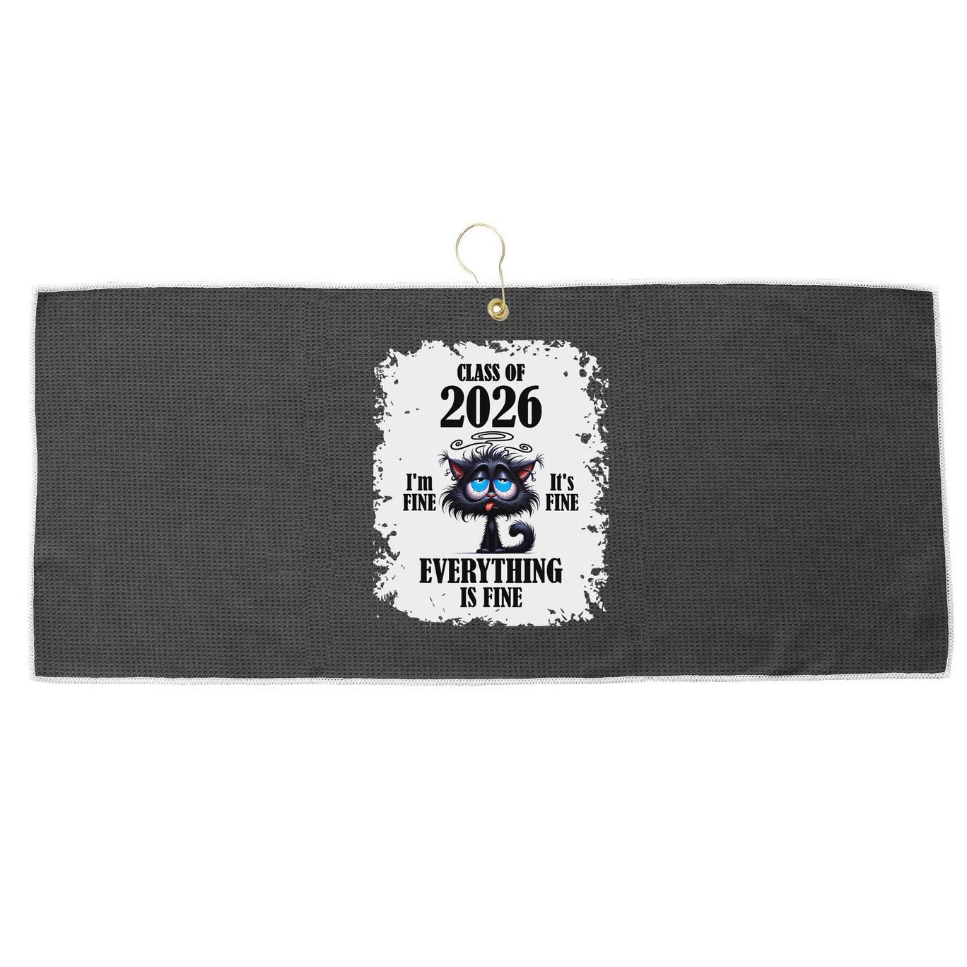 Class Of 2026 Large Microfiber Waffle Golf Towel