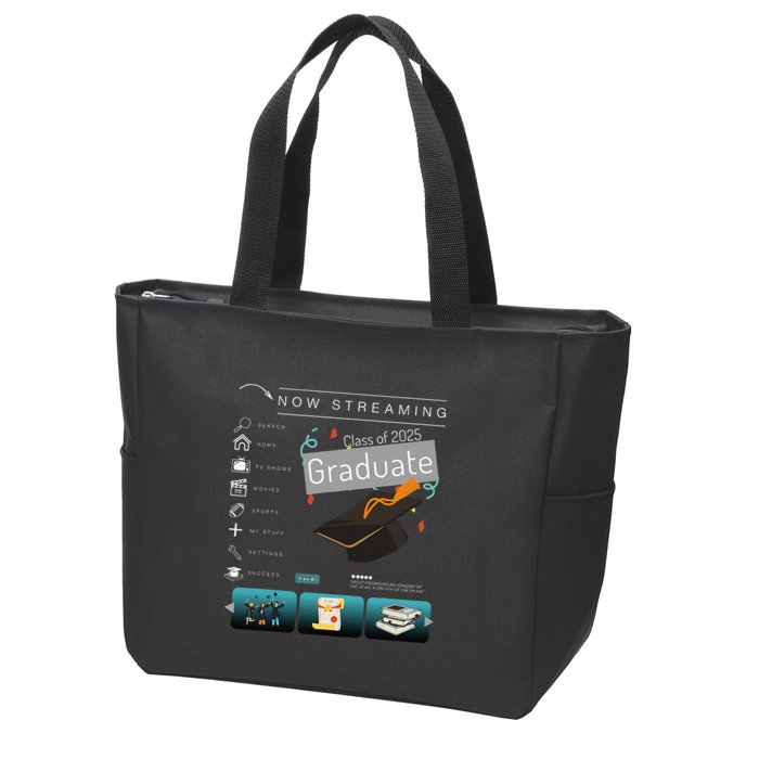 Class Of 2025 High School Graduation Now Streaming Graduate .Png Zip Tote Bag