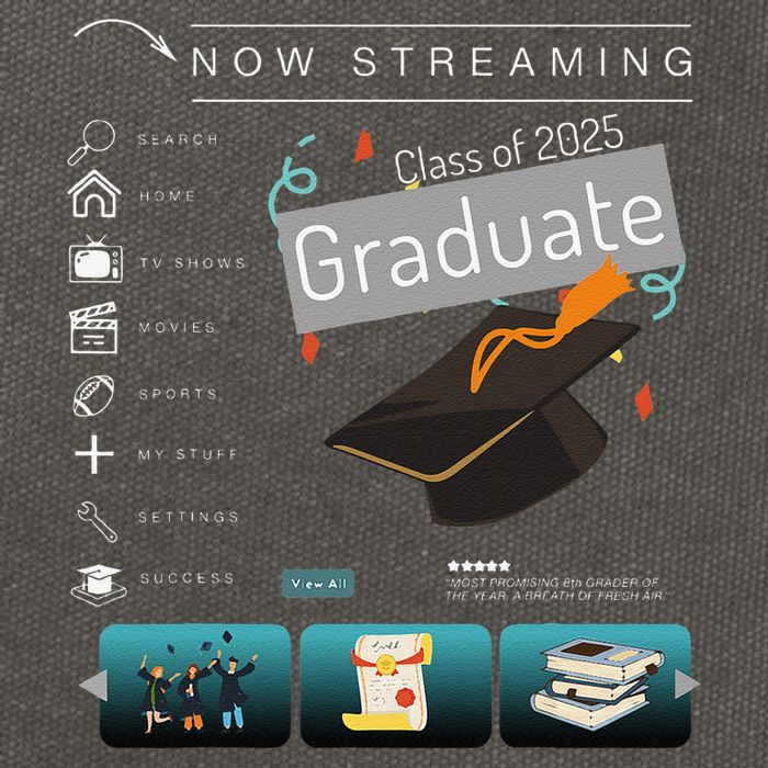 Class Of 2025 High School Graduation Now Streaming Graduate .Png Cotton Canvas Backpack