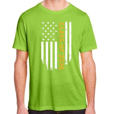 Class Of 2036 Graduation Us Flag Vintage Adult ChromaSoft Performance T-Shirt