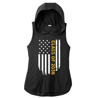 Class Of 2036 Graduation Us Flag Vintage Ladies PosiCharge Tri-Blend Wicking Draft Hoodie Tank