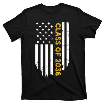 Class Of 2036 Graduation Us Flag Vintage T-Shirt