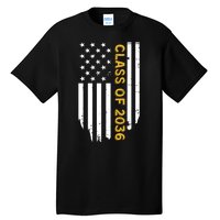 Class Of 2036 Graduation Us Flag Vintage Tall T-Shirt