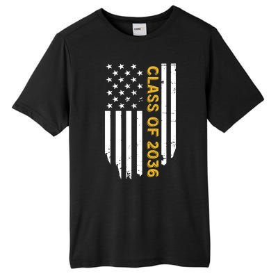 Class Of 2036 Graduation Us Flag Vintage Tall Fusion ChromaSoft Performance T-Shirt