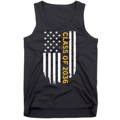 Class Of 2036 Graduation Us Flag Vintage Tank Top