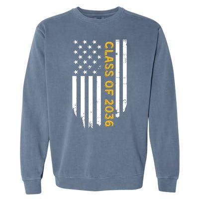 Class Of 2036 Graduation Us Flag Vintage Garment-Dyed Sweatshirt