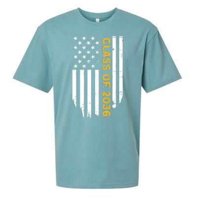 Class Of 2036 Graduation Us Flag Vintage Sueded Cloud Jersey T-Shirt