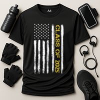 Class Of 2025 Senior Patriotic American Flag Graduation Gift Cooling Performance Crew T-Shirt