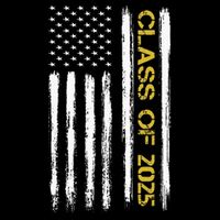Class Of 2025 Senior Patriotic American Flag Graduation Gift Cooling Performance Crew T-Shirt