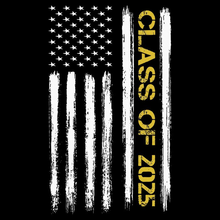Class Of 2025 Senior Patriotic American Flag Graduation Gift Cooling Performance Crew T-Shirt