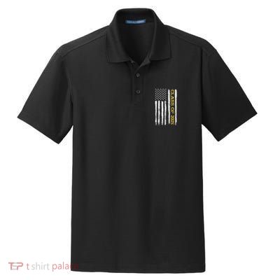 Class Of 2025 Senior Patriotic American Flag Graduation Gift Dry Zone Grid Polo