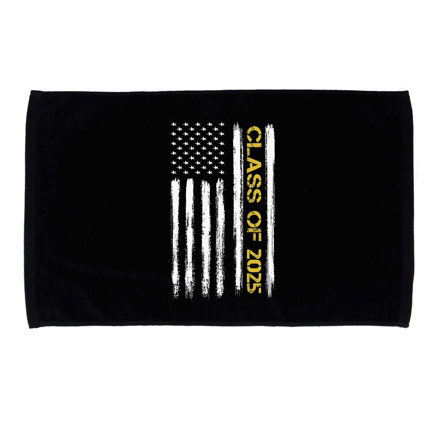 Class Of 2025 Senior Patriotic American Flag Graduation Gift Microfiber Hand Towel