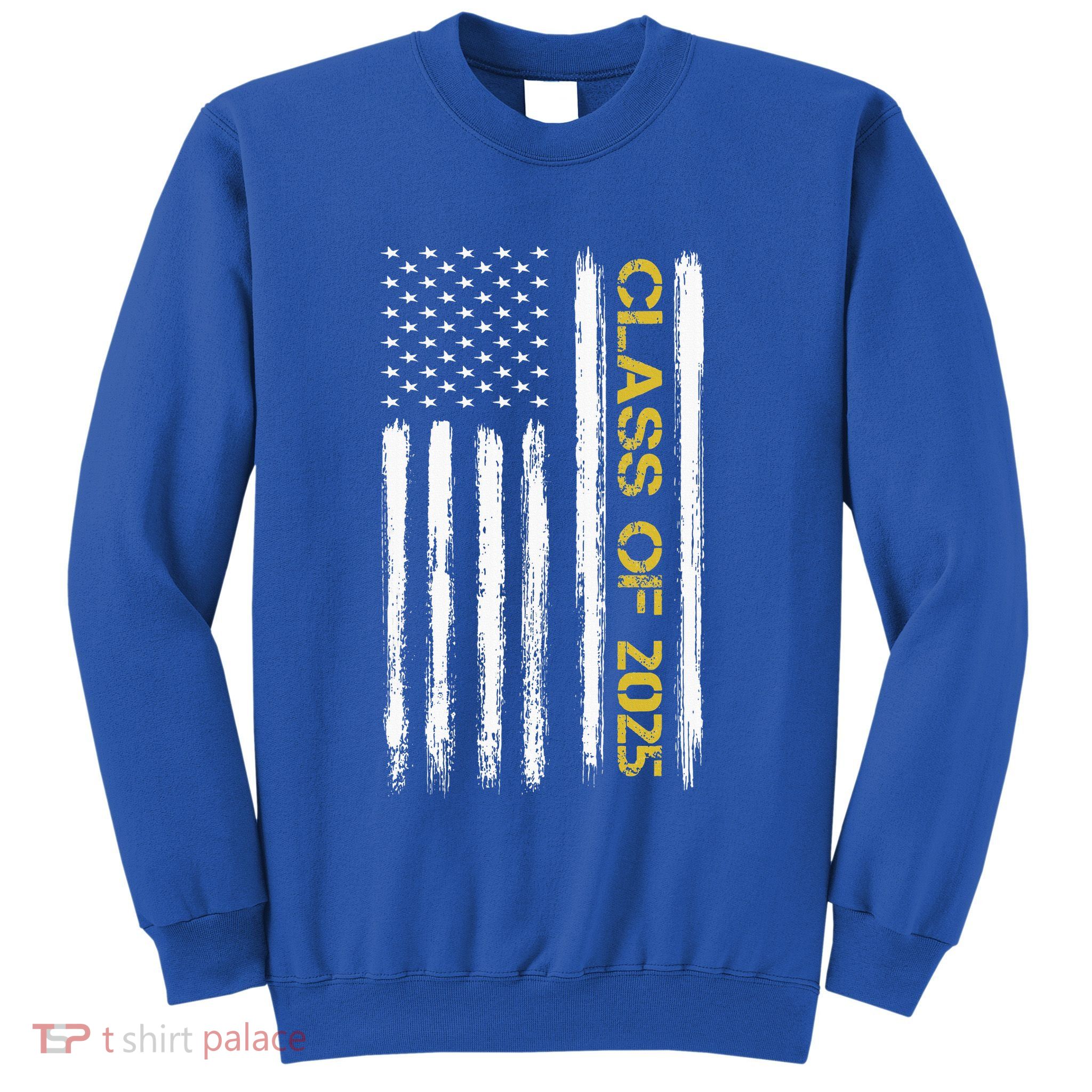 Class Of 2025 Senior Patriotic American Flag Graduation Gift Sweatshirt