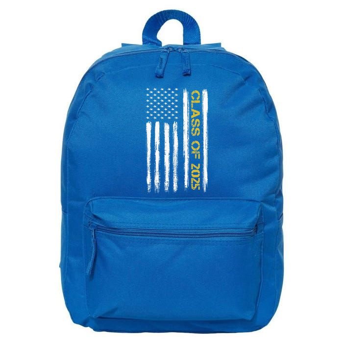 Class Of 2025 Senior Patriotic American Flag Graduation Gift 16 in Basic Backpack