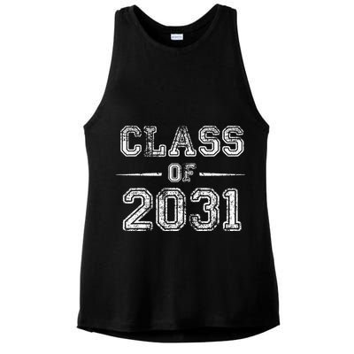 CLASS Of 2031 GROW WITH ME First Day Of School Ladies PosiCharge Tri-Blend Wicking Tank