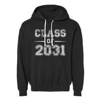 CLASS Of 2031 GROW WITH ME First Day Of School Garment-Dyed Fleece Hoodie