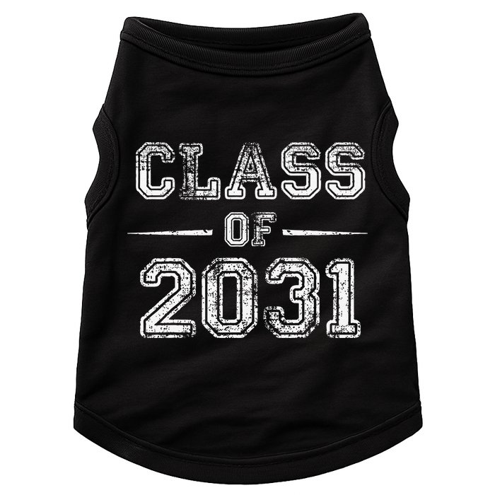 CLASS Of 2031 GROW WITH ME First Day Of School Doggie Tank