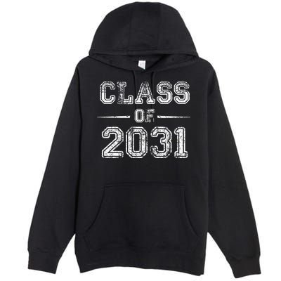 CLASS Of 2031 GROW WITH ME First Day Of School Premium Pullover Hoodie