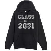CLASS Of 2031 GROW WITH ME First Day Of School Premium Pullover Hoodie