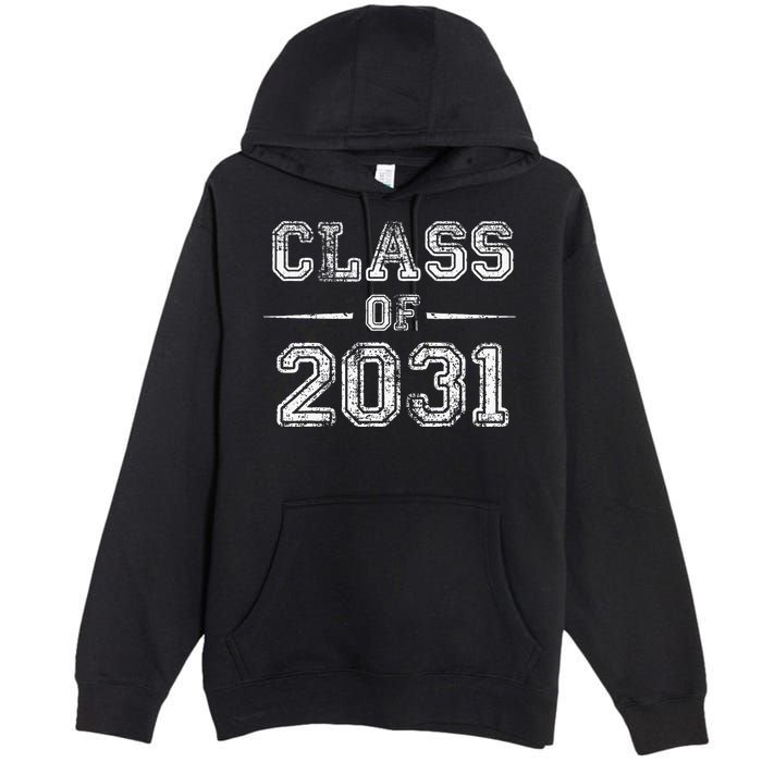 CLASS Of 2031 GROW WITH ME First Day Of School Premium Pullover Hoodie